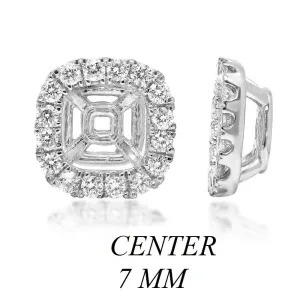 PMI 14W@3.4 36RD1@0.70 7MM CUSHION EARRING JACKETS