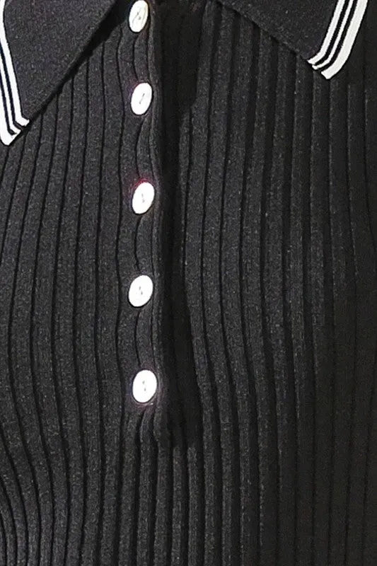 Polo Sweater Top