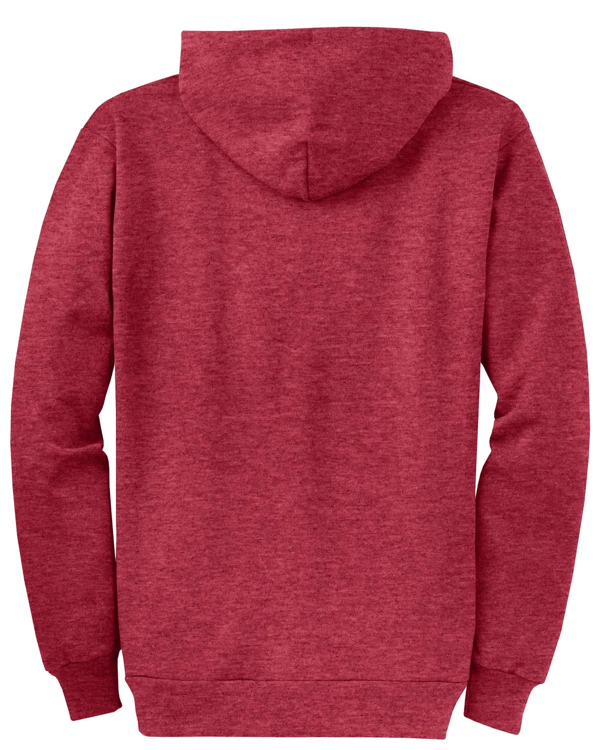 Port & Company Core Fleece Full-Zip Hooded Sweatshirt. PC78ZH Heather Red