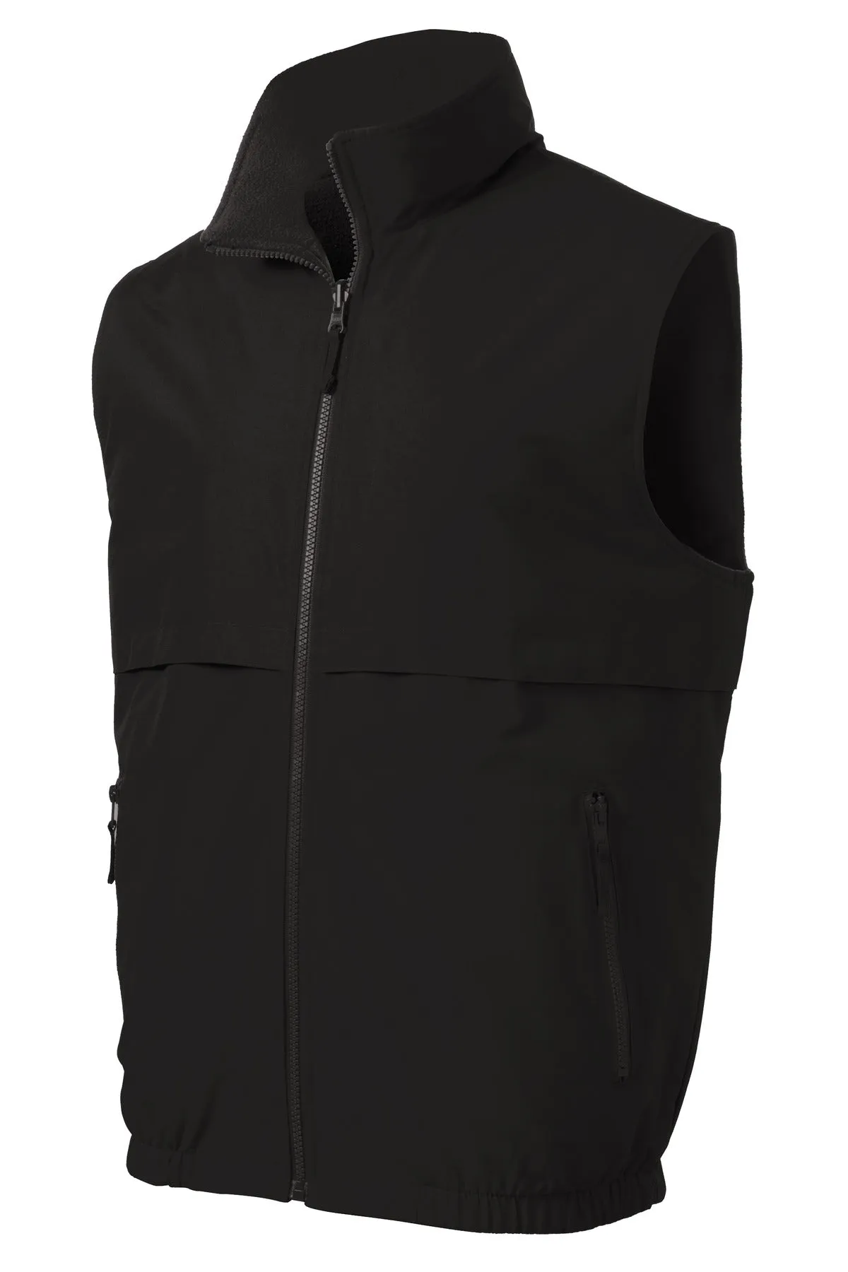 Port Authority Reversible Charger Vest. J7490 True Black/ Black