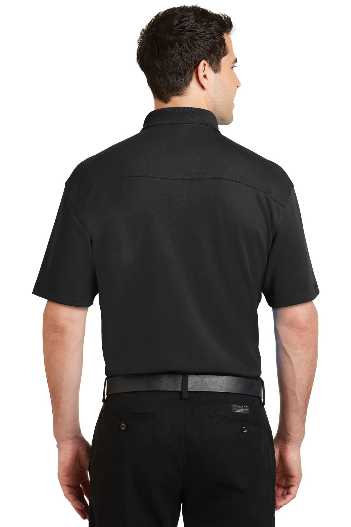 Port Authority Silk Touch Interlock Performance Polo. K5200 Black