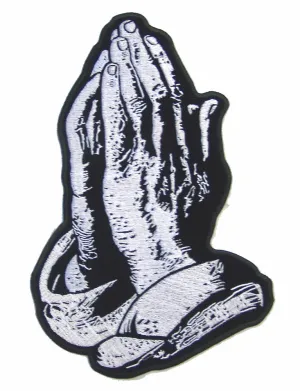 Praying Hands Embroidered Patch