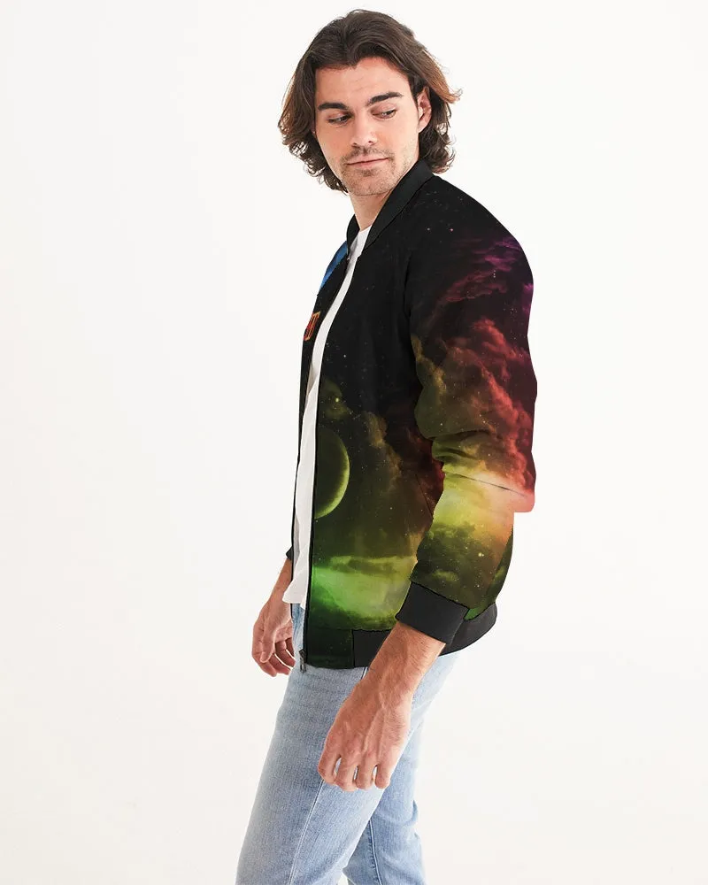 Pride 2022 Men's Rainbow Clouds Bomber Jacket