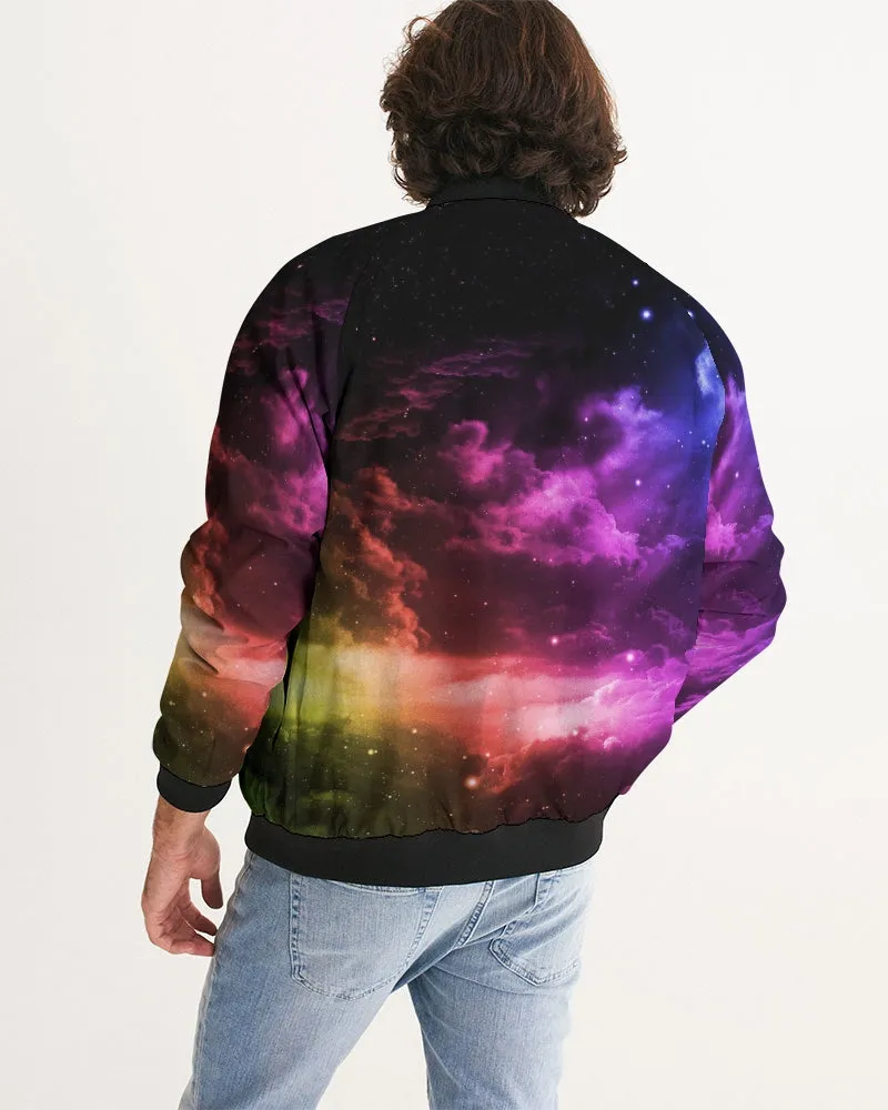 Pride 2022 Men's Rainbow Clouds Bomber Jacket