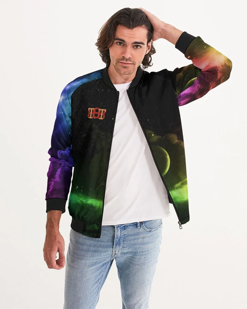 Pride 2022 Men's Rainbow Clouds Bomber Jacket