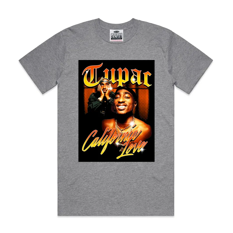 PRO CLUB HEAVYWEIGHT 2PAC CALIFORNIA LOVE DIGITAL PRINTED TEE