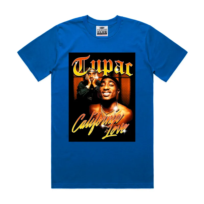 PRO CLUB HEAVYWEIGHT 2PAC CALIFORNIA LOVE DIGITAL PRINTED TEE