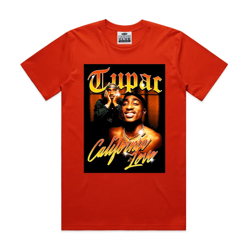 PRO CLUB HEAVYWEIGHT 2PAC CALIFORNIA LOVE DIGITAL PRINTED TEE