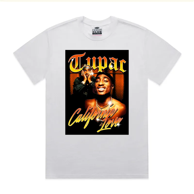 PRO CLUB HEAVYWEIGHT 2PAC CALIFORNIA LOVE DIGITAL PRINTED TEE