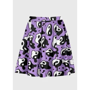 Psychédélique Yin et Yang Jupe en Tissu Coloré