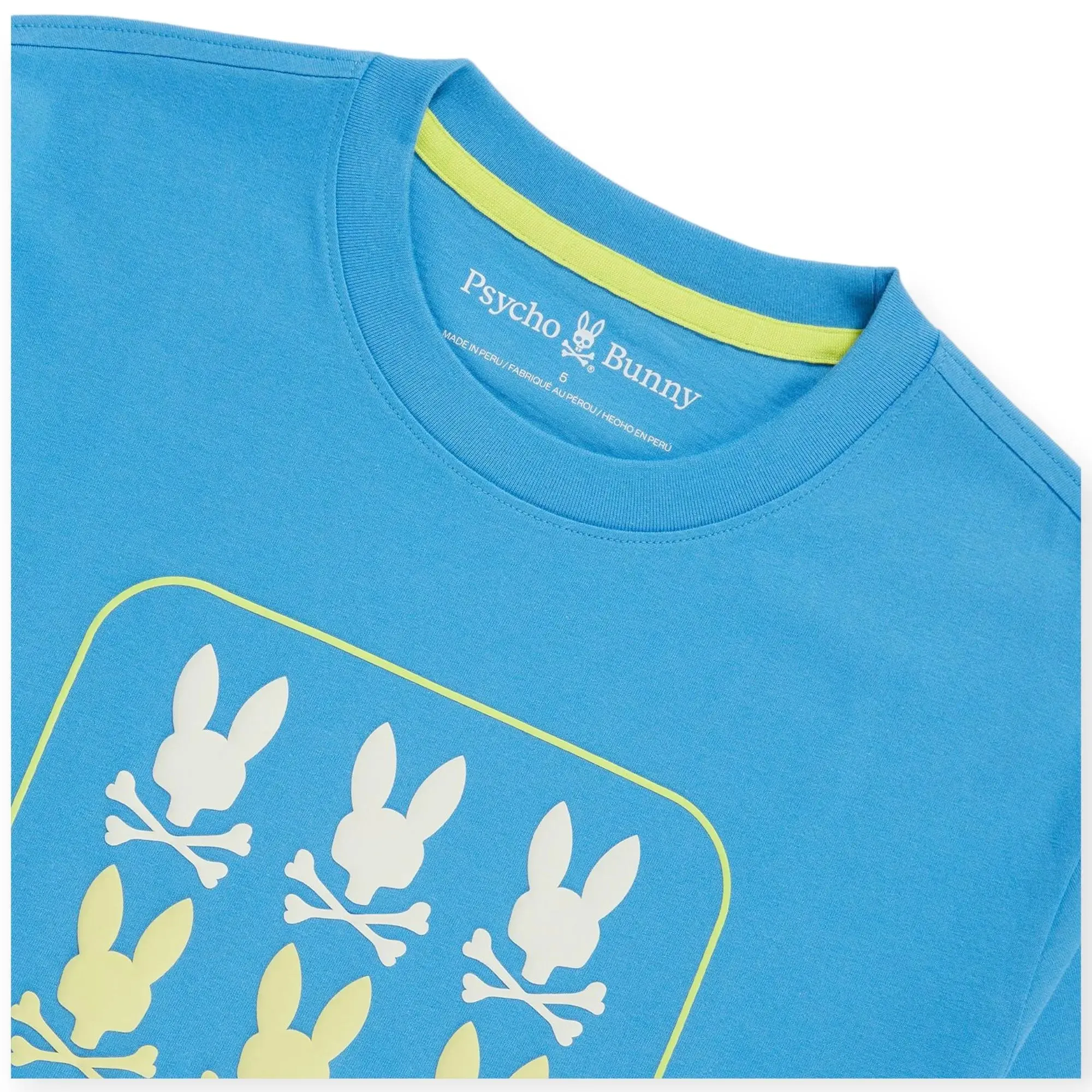Psycho Bunny Men  Barker Graphic Tee (Cool Blue)