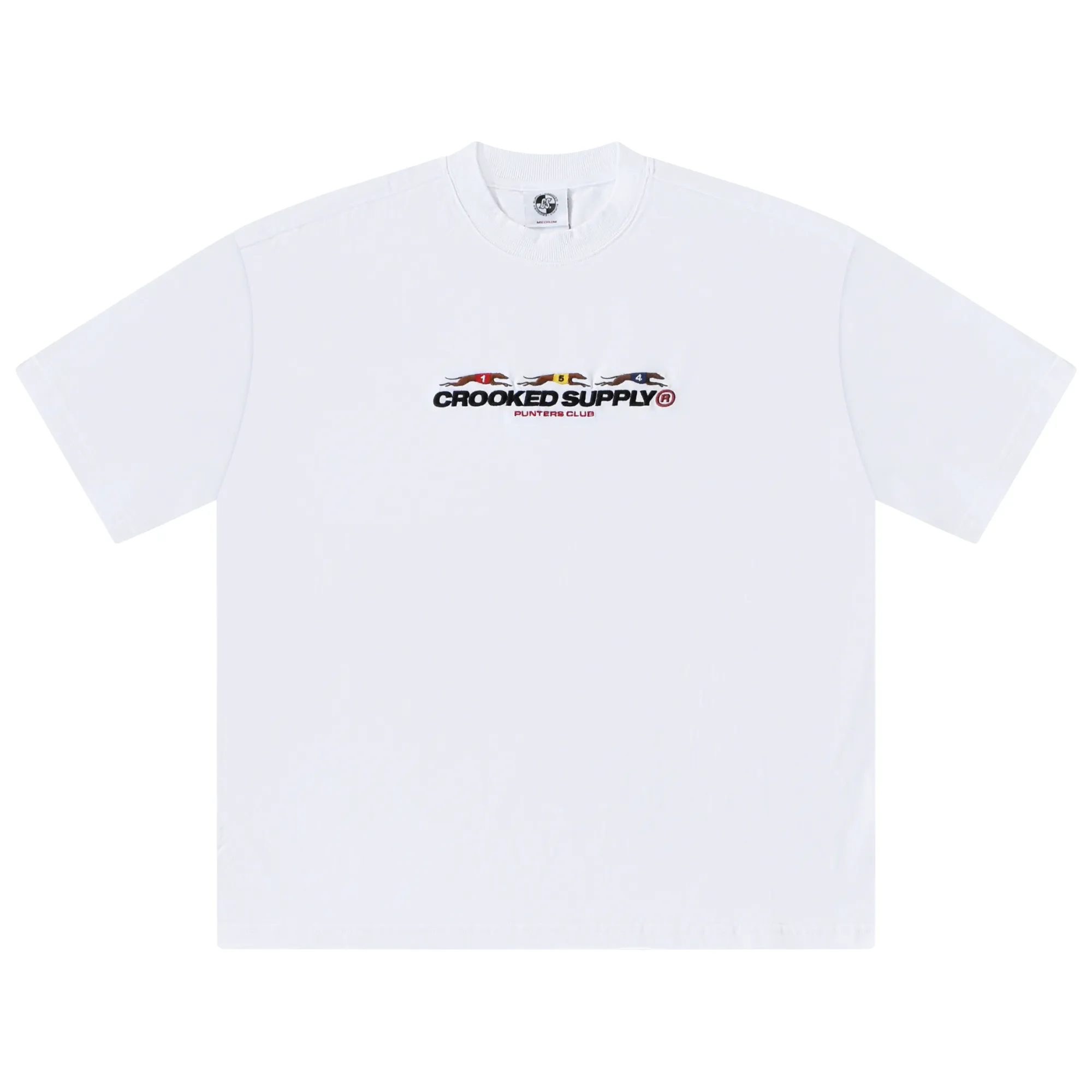 Punters Club Tee - White (Embroidered Logo)