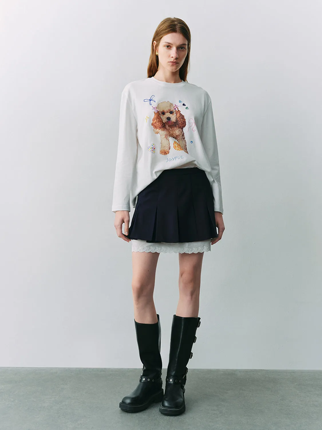 Puppy Printed Loose T-Shirts