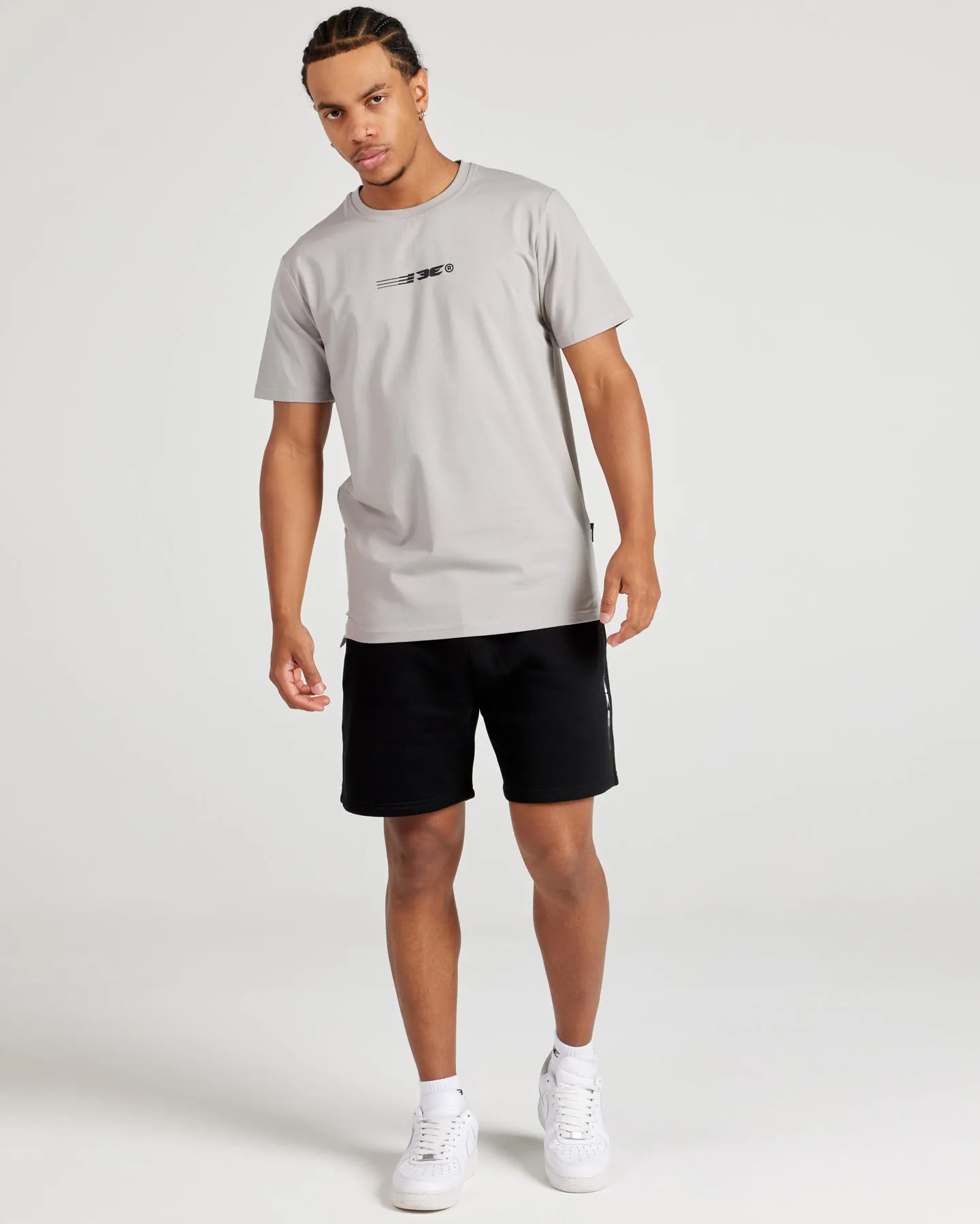 Pursuit Fitted Tee - Light Grey