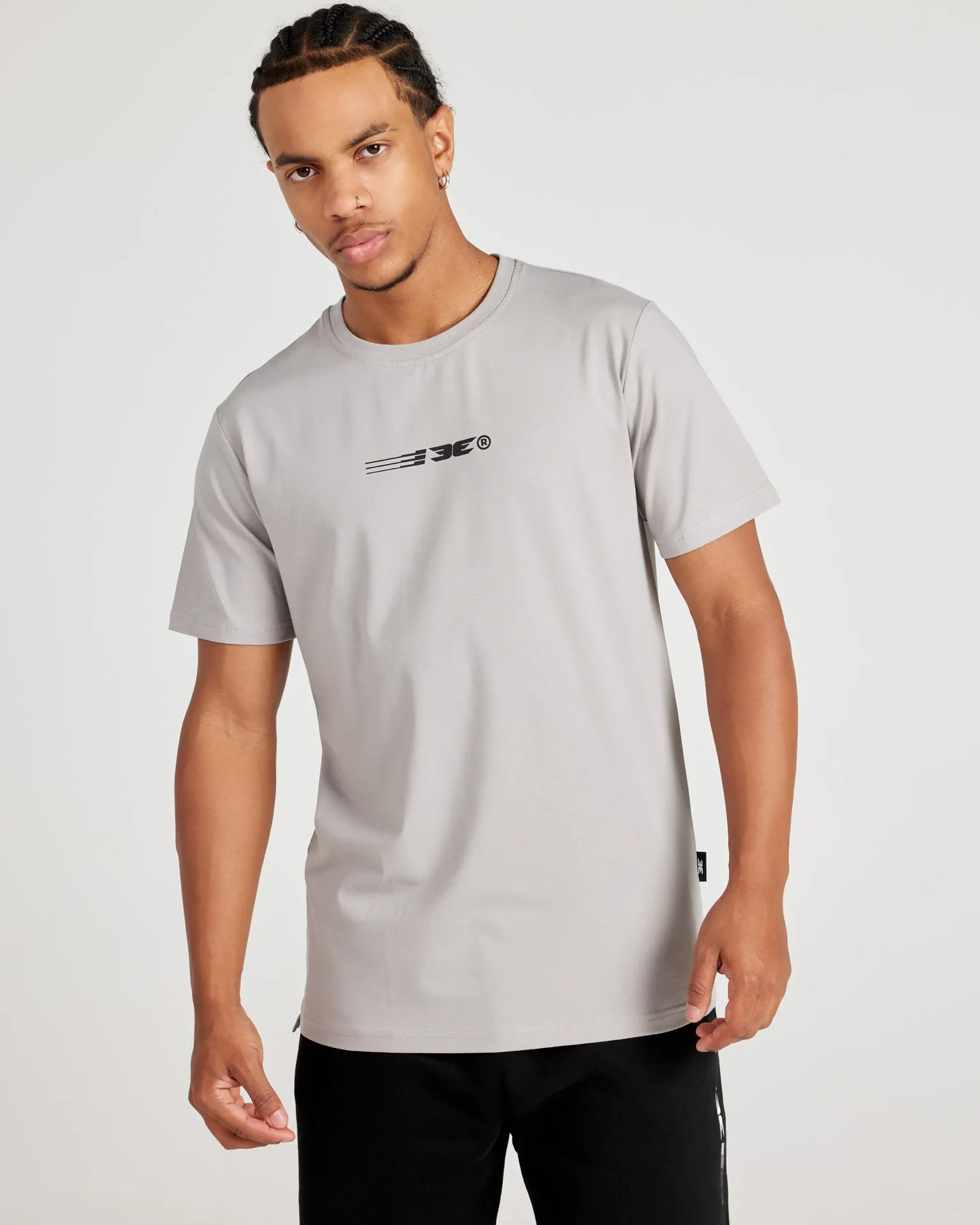 Pursuit Fitted Tee - Light Grey