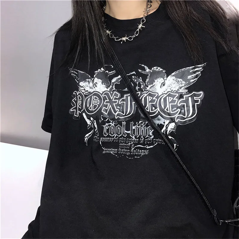 "COOL LINE" HARAJUKU DARK SHORT SLEEVE T-SHIRT K102513