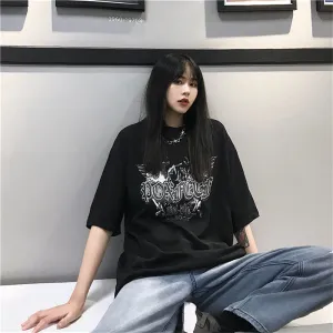 "COOL LINE" HARAJUKU DARK SHORT SLEEVE T-SHIRT K102513