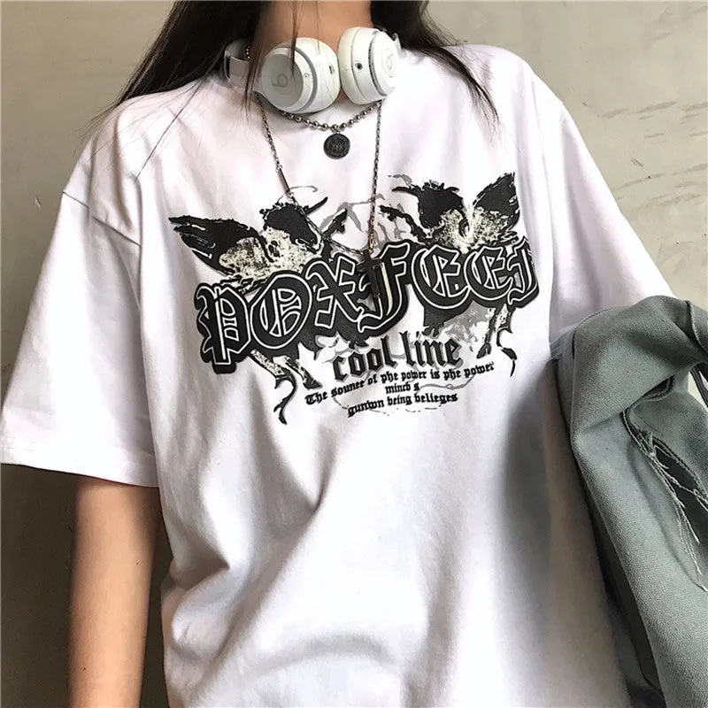 "COOL LINE" HARAJUKU DARK SHORT SLEEVE T-SHIRT K102513