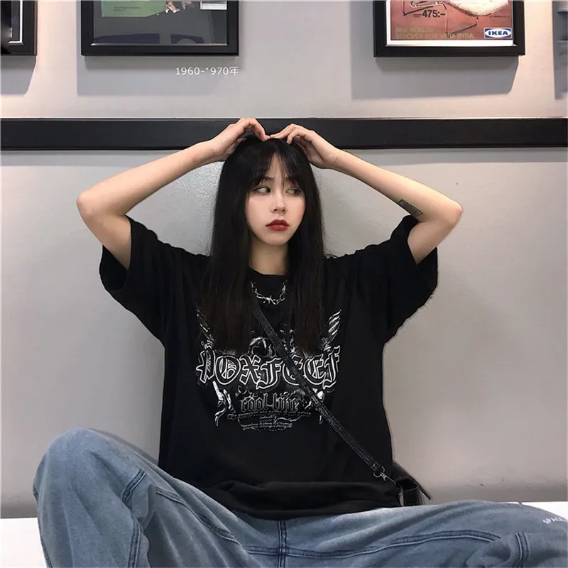 "COOL LINE" HARAJUKU DARK SHORT SLEEVE T-SHIRT K102513