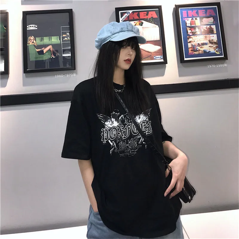 "COOL LINE" HARAJUKU DARK SHORT SLEEVE T-SHIRT K102513
