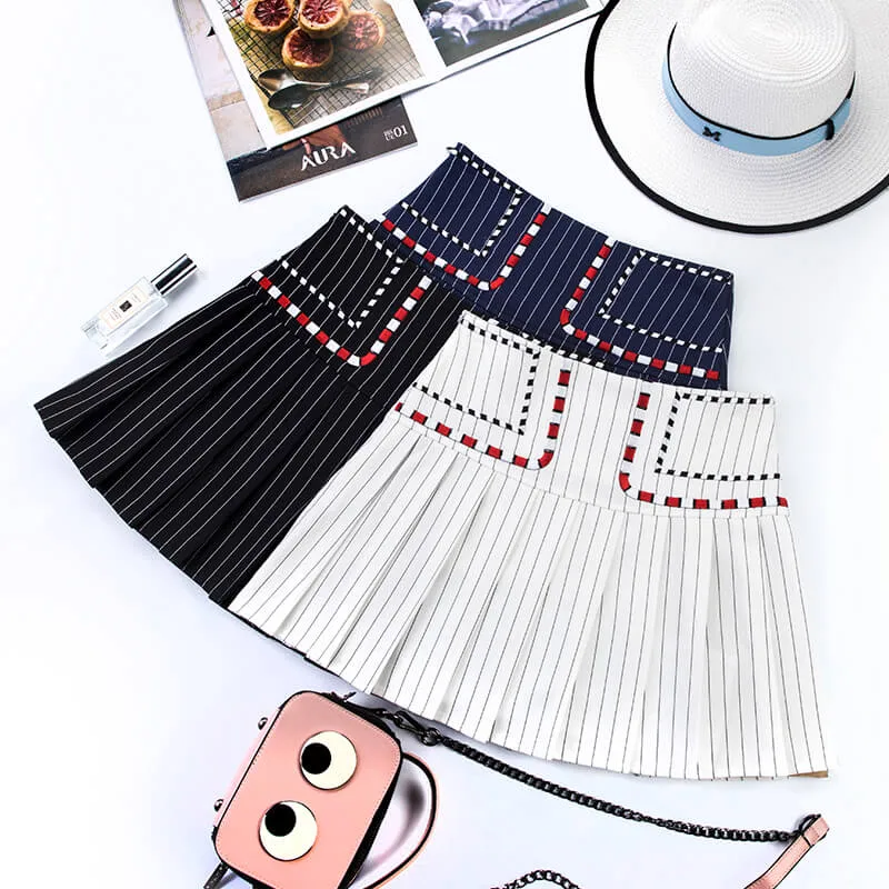 "GIRLISH STRIPE" SKIRT K052901