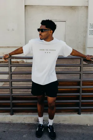 "Know The Source" Boxy Tee (Cement)