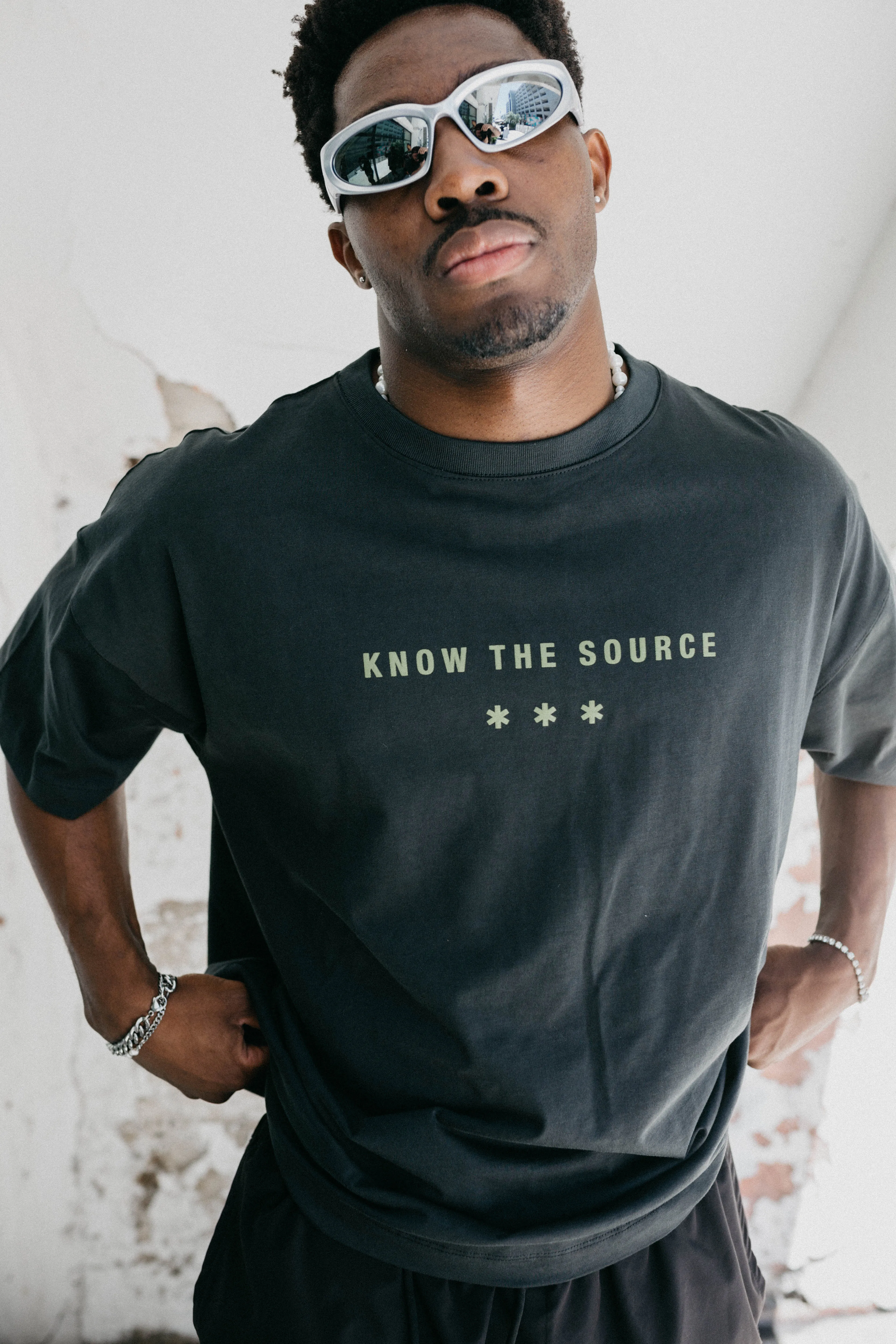"Know The Source" Boxy Tee (Charcoal)