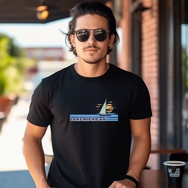"Lake Michigan" Men's Crew T-Shirt