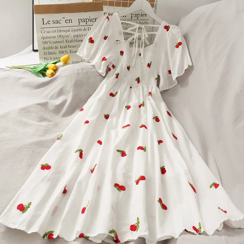"PINEAPPLE STRAWBERRY CHERRY" DRESS N050101
