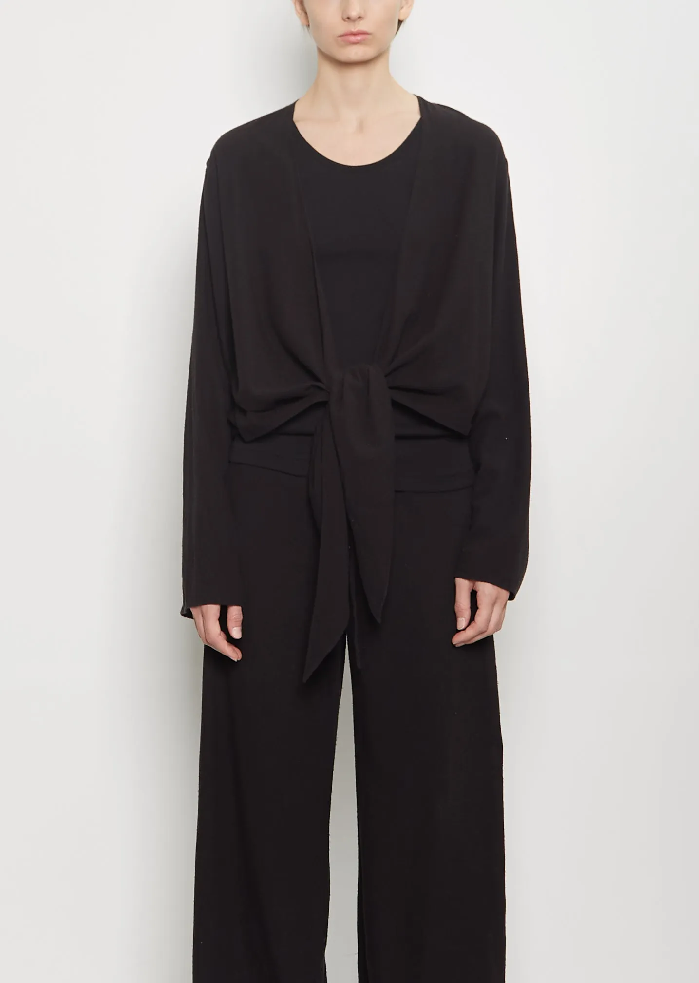 Raw Silk Wrap Jacket