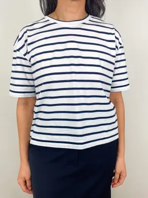 Rd Shirt in White/Navy Stripe
