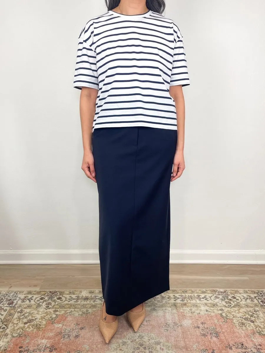 Rd Shirt in White/Navy Stripe