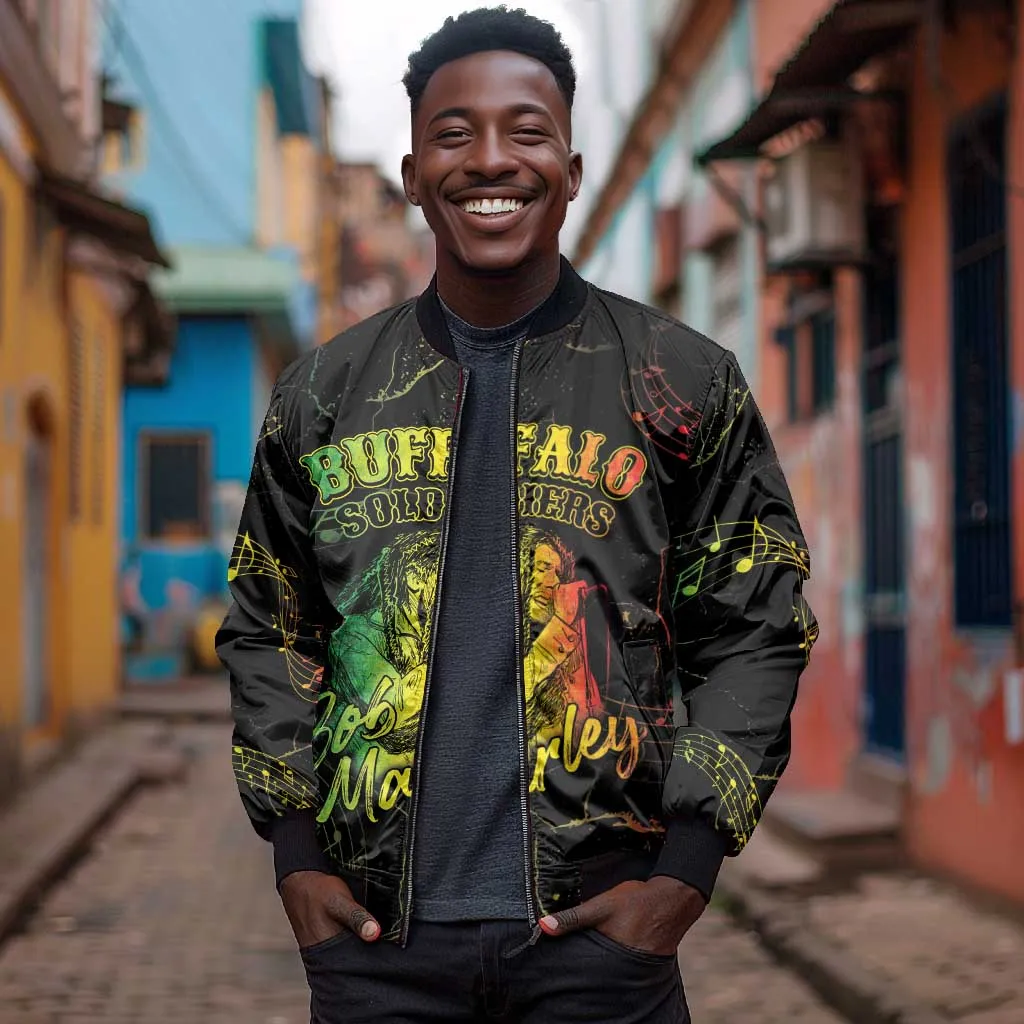 Reggae King Buffalo Soldier Bomber Jacket Honoring The Legend LT05