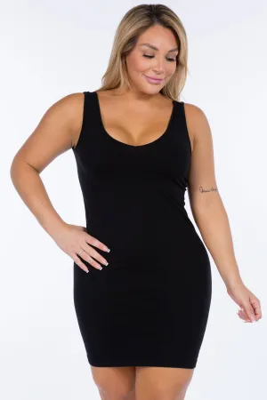 Reversible Tank Dress, V-Neck, Scoop-Neck