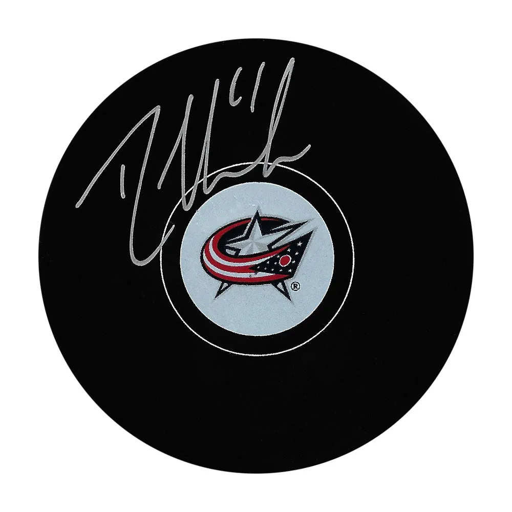 Rick Nash Autographed Columbus Blue Jackets Puck