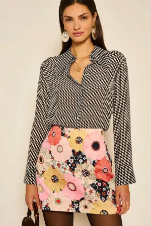 Rixo Minna Skirt - Bloom Wave Cream