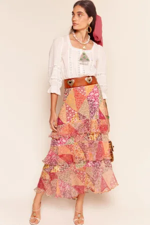 Rixo Preslee Skirt - Blush