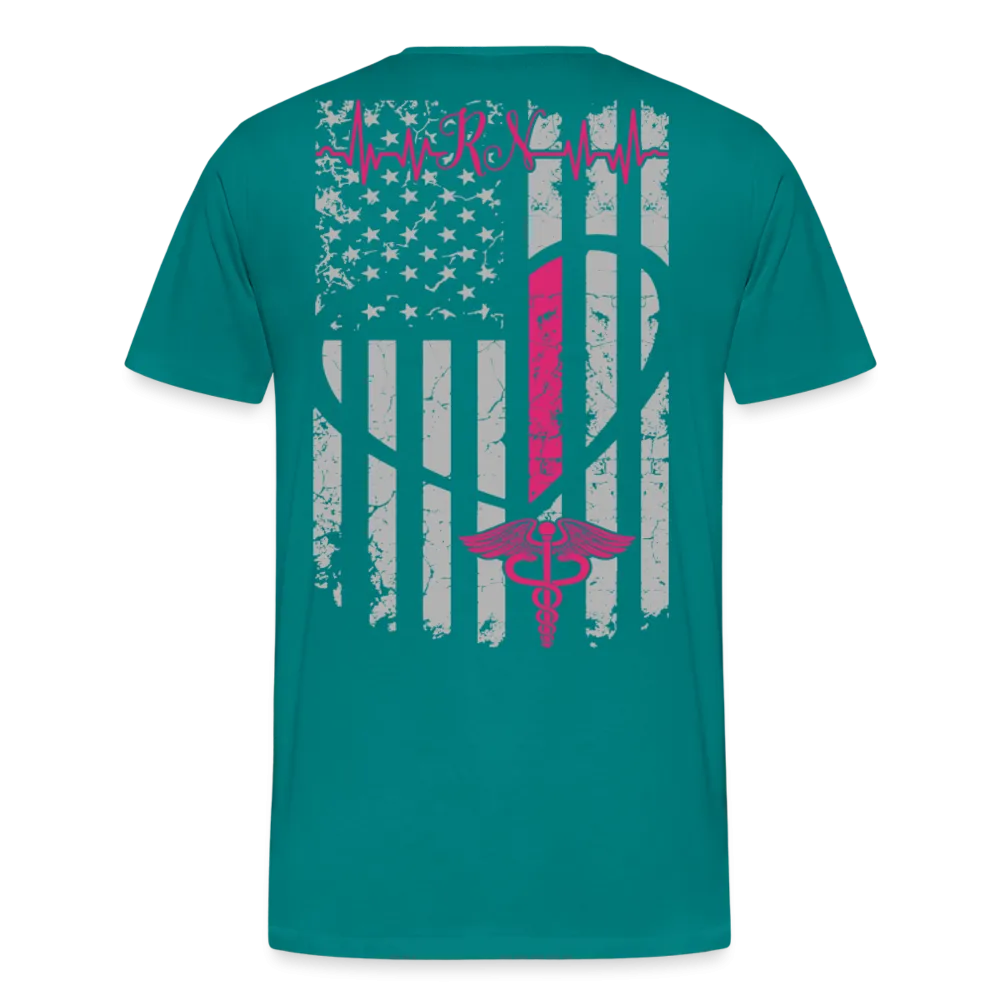 RN Nurse Flag Men's Premium T-Shirt (CK1295) updated
