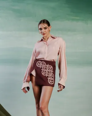 Romanesque Elegance Side Opening Shirt