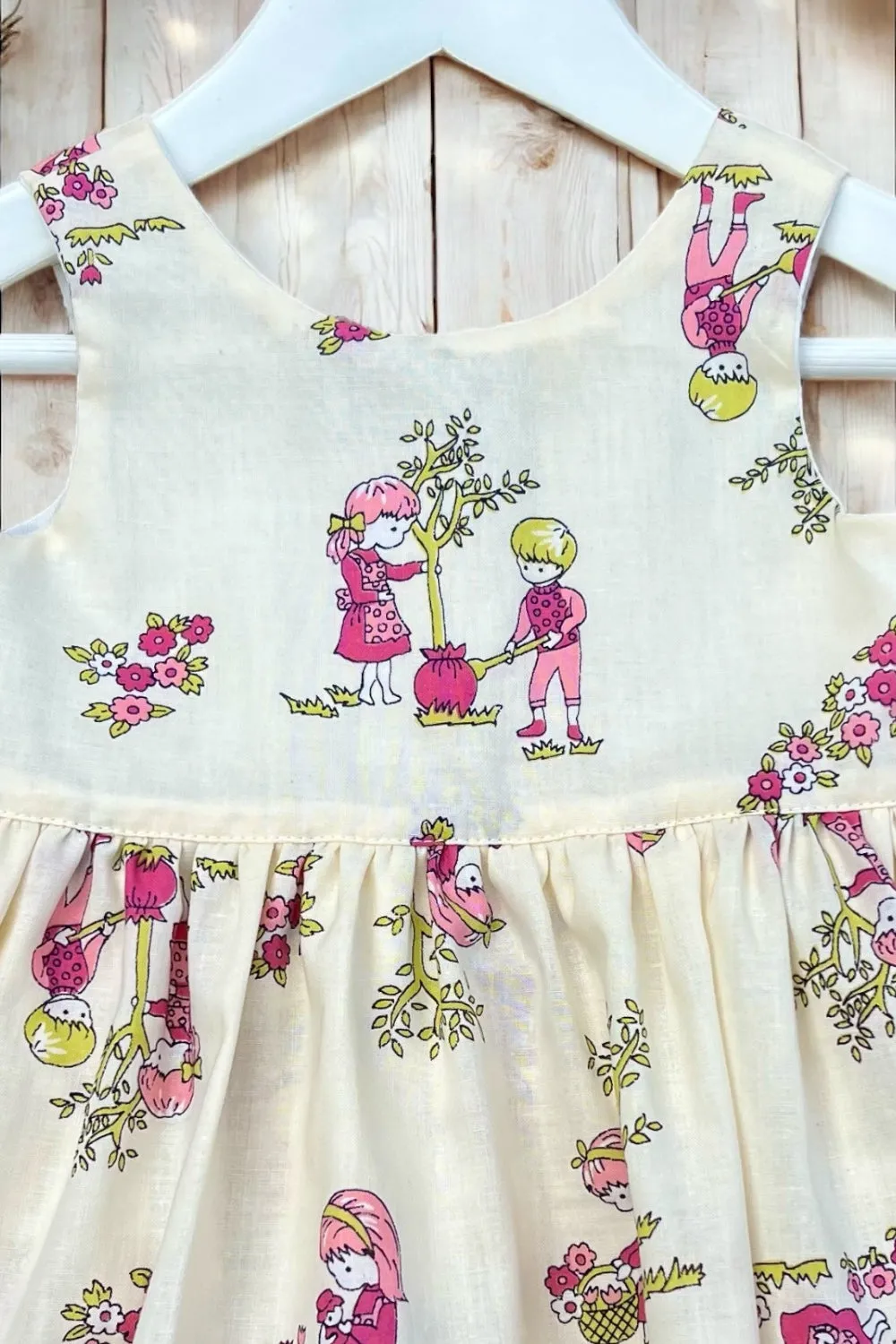 Romper Dress | Little Gardeners | Vintage Fabric | OOAK ~ Sz 0