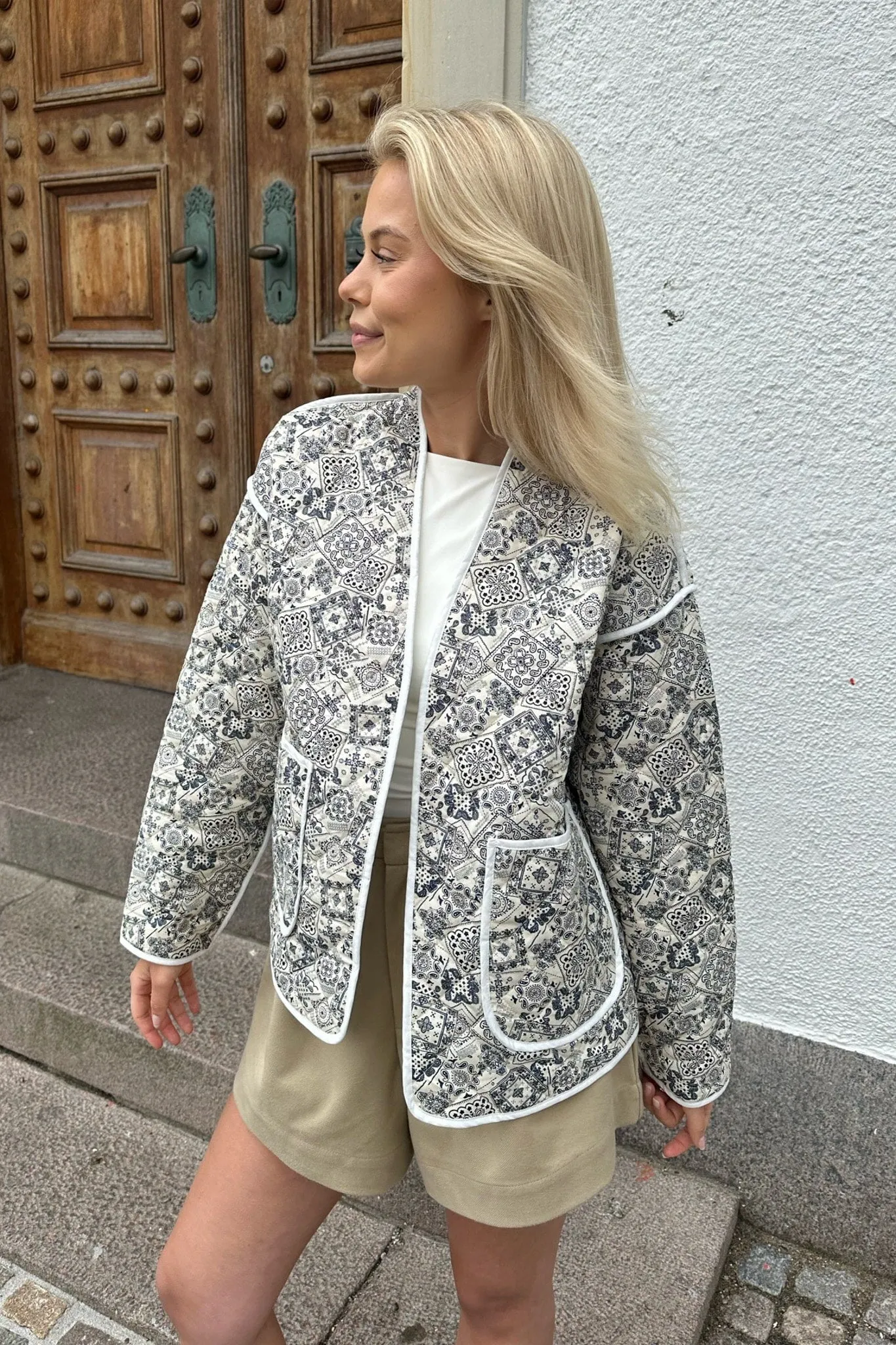 SagaIC Jakke - Blåt Print
