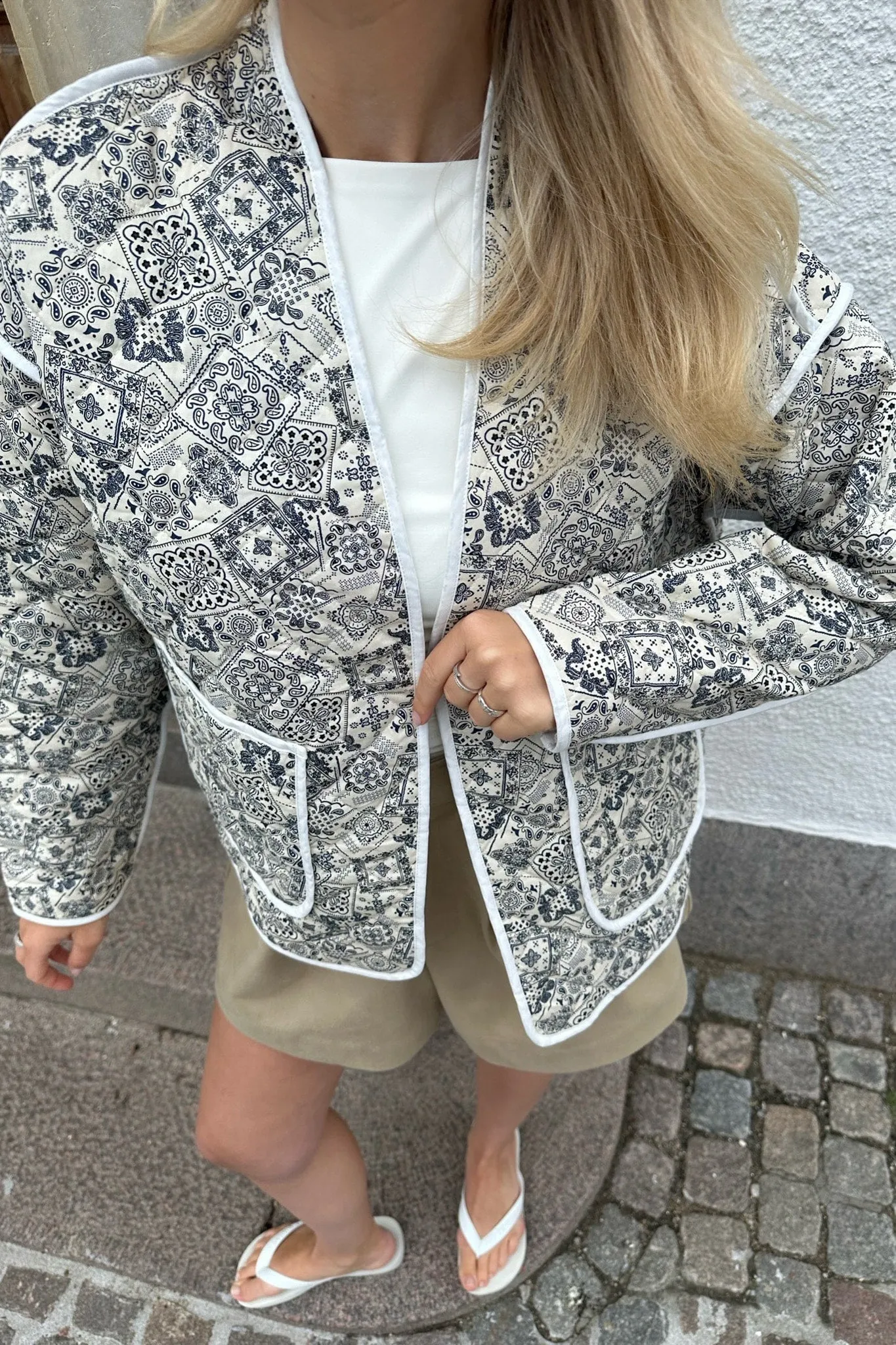 SagaIC Jakke - Blåt Print