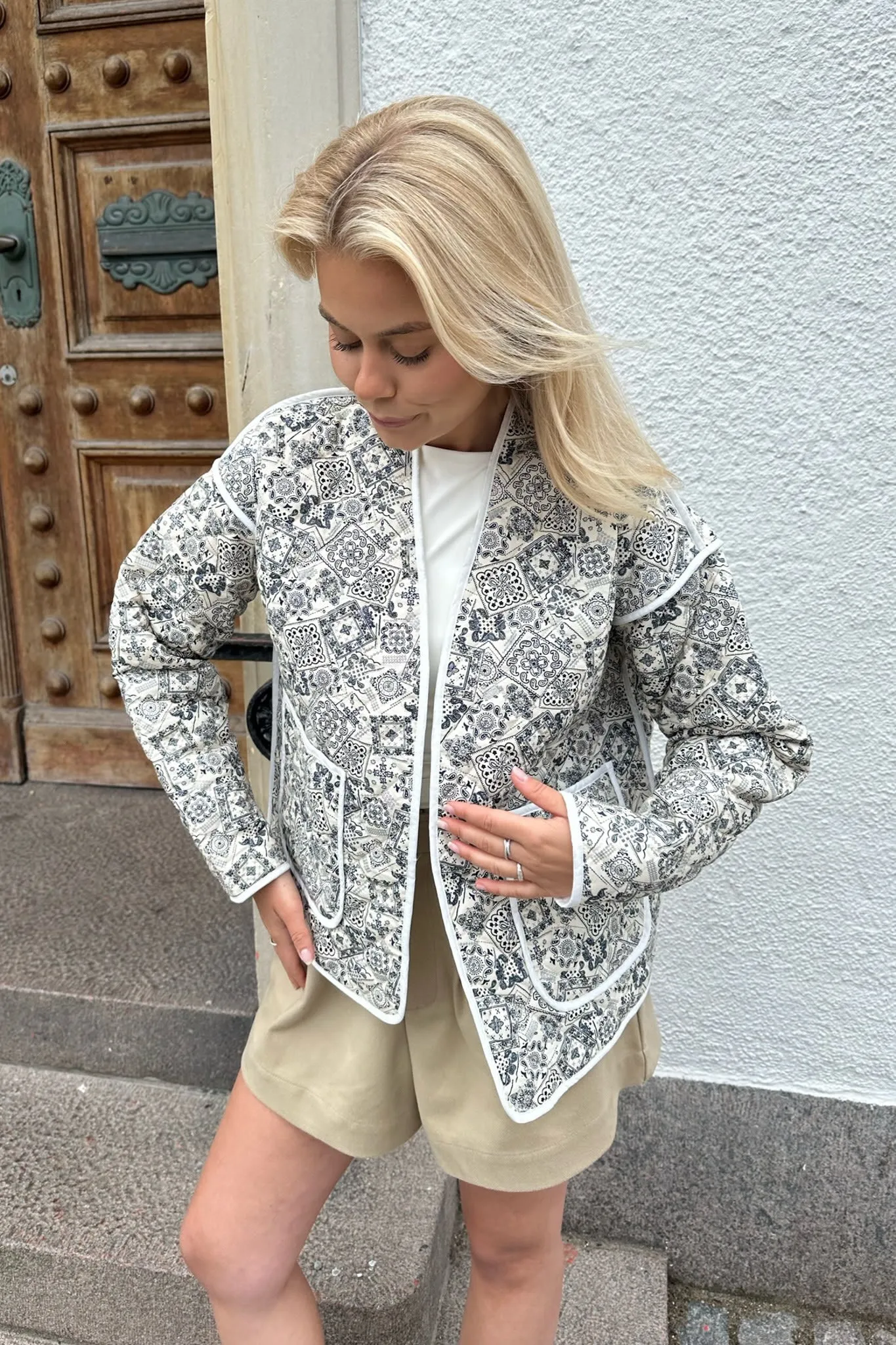 SagaIC Jakke - Blåt Print