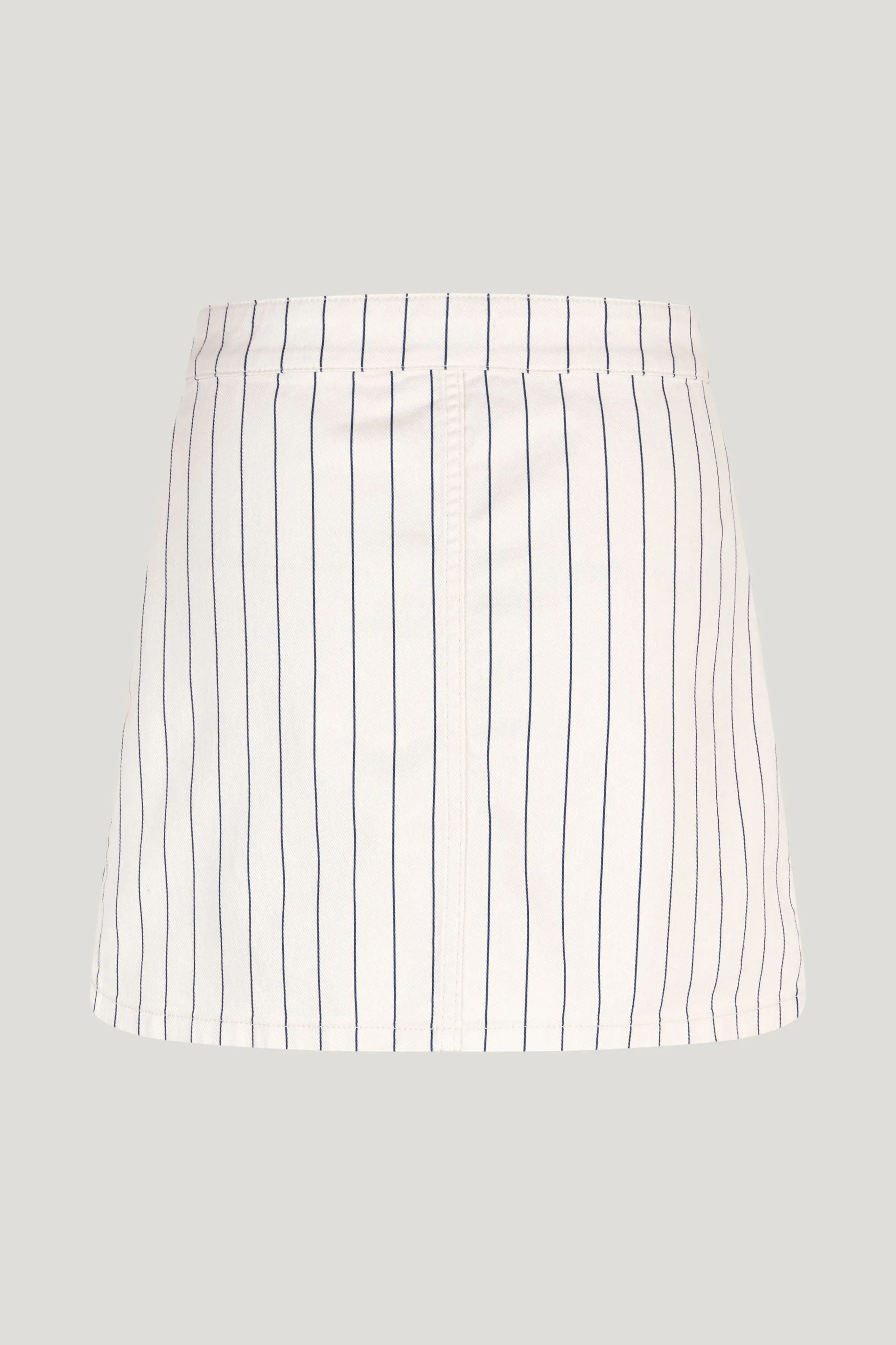 Saima Skirt - White Sand Pinstripe