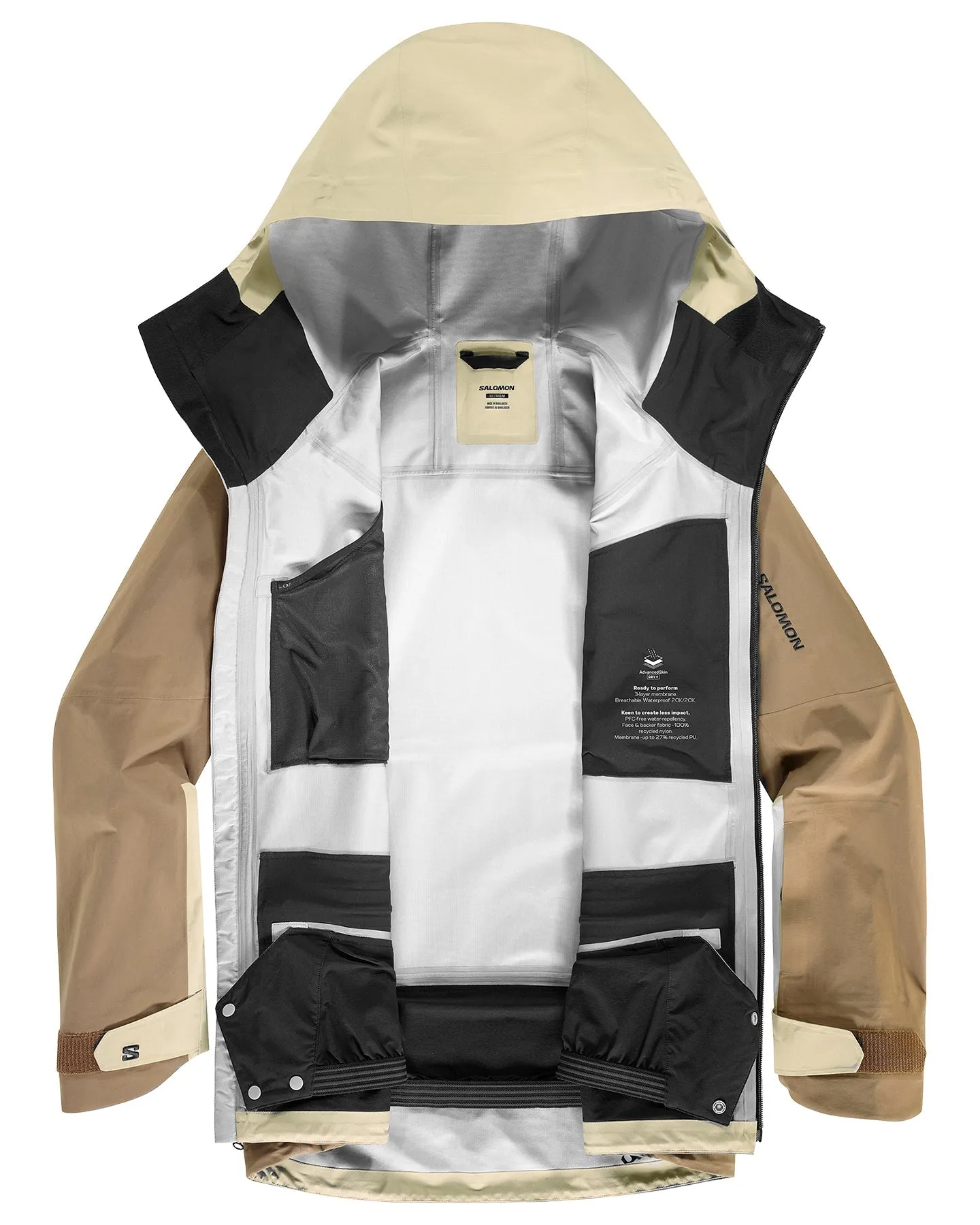Salomon Absolute 3L Snow Jacket - White Pepper Shitake