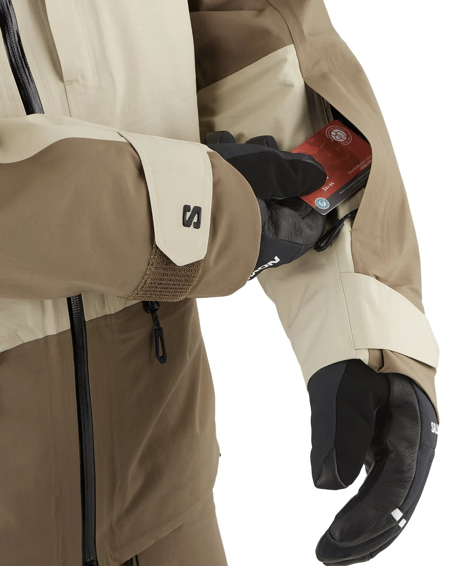 Salomon Absolute 3L Snow Jacket - White Pepper Shitake