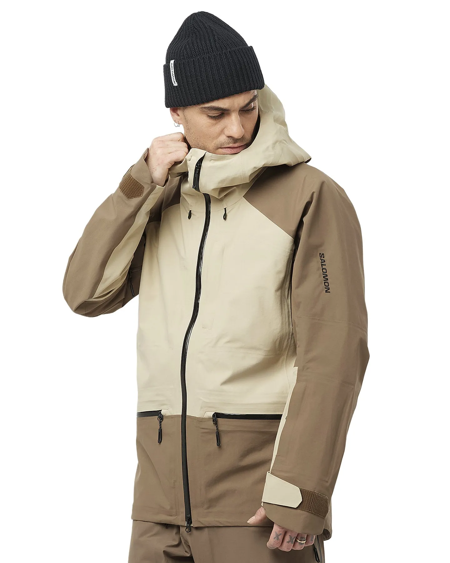 Salomon Absolute 3L Snow Jacket - White Pepper Shitake