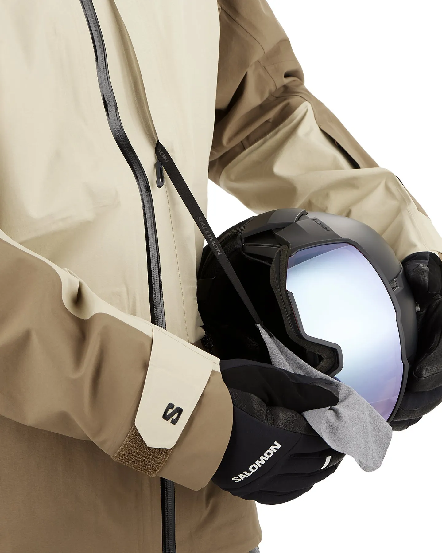 Salomon Absolute 3L Snow Jacket - White Pepper Shitake