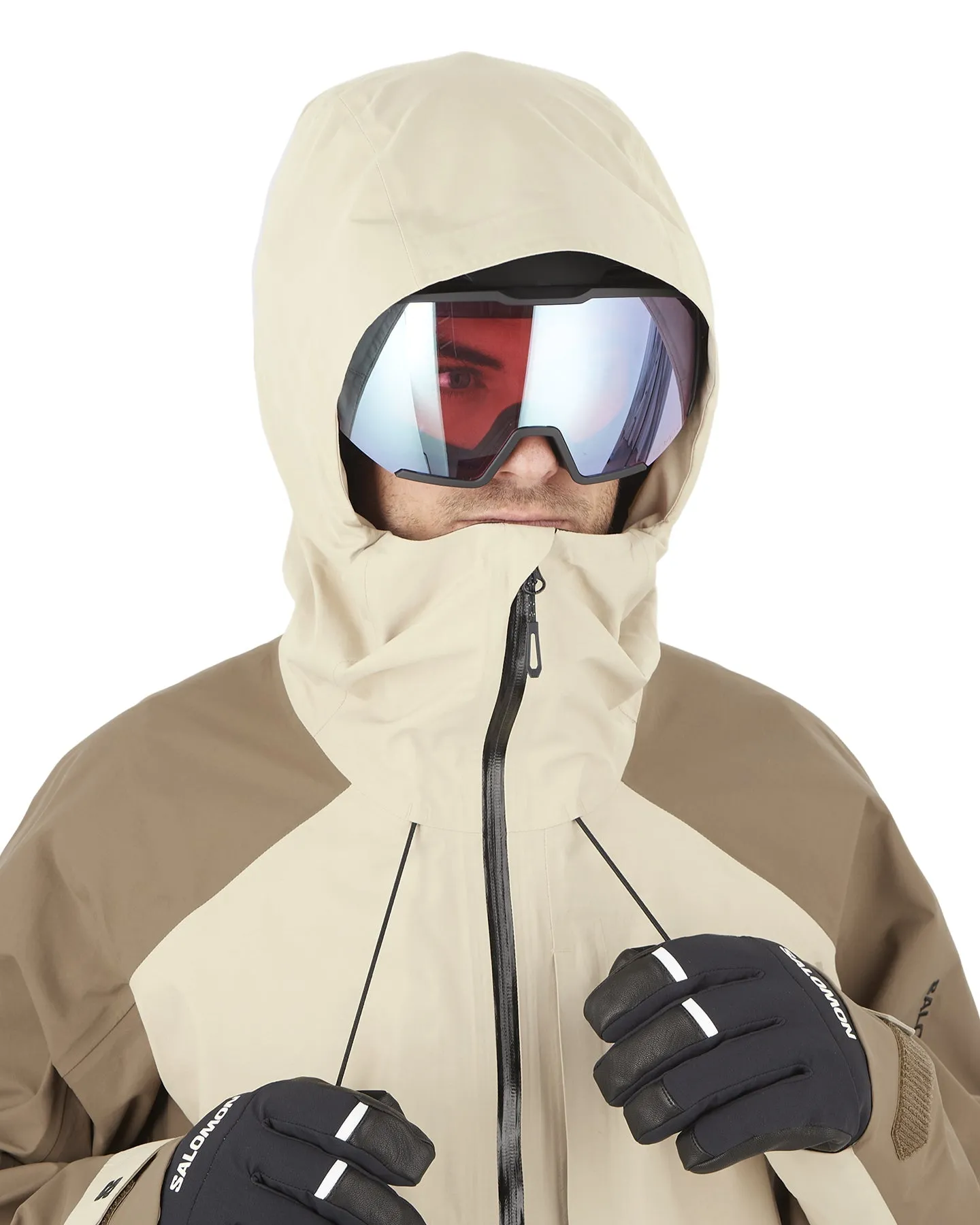 Salomon Absolute 3L Snow Jacket - White Pepper Shitake