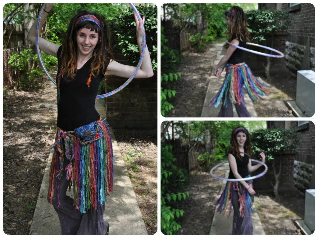 Sari Silk Fringe Overskirt - Crochet Pattern